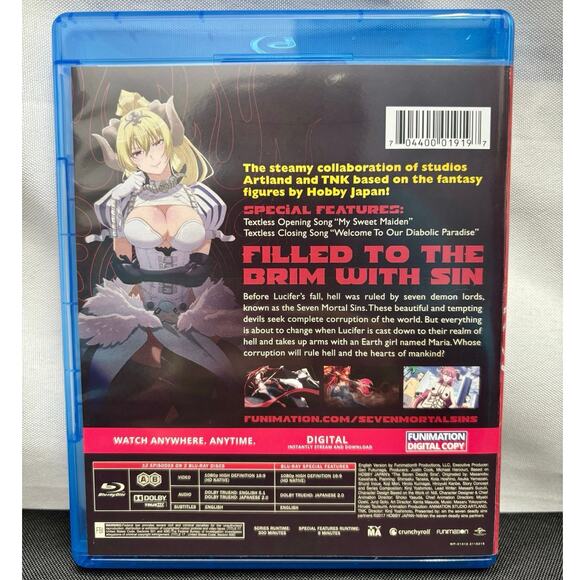Essentials Seven Mortal Sins The Complete Series Anime Blu-Ray, Mature (18+) - Picture 2 of 4